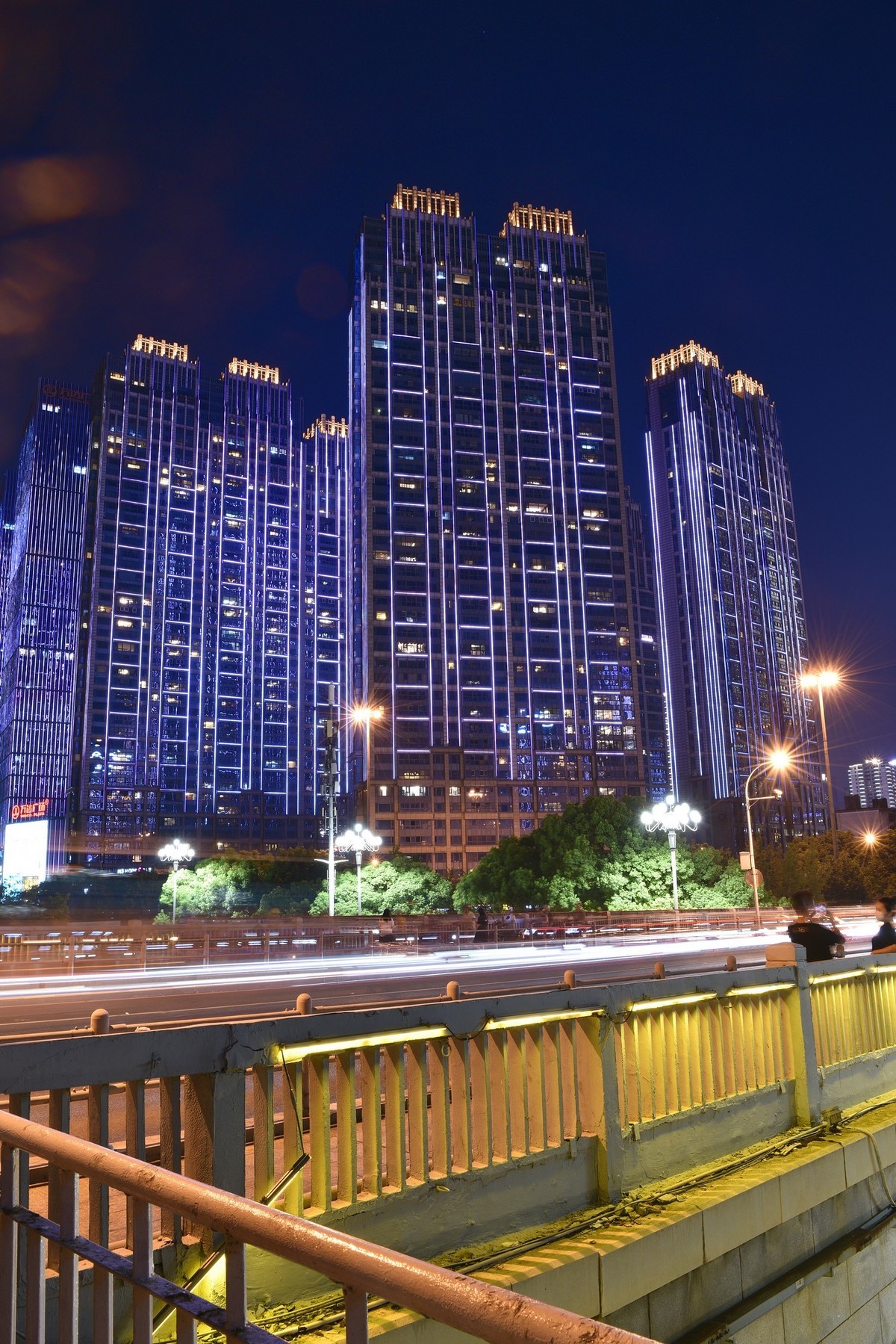 长沙湘江岸畔璀璨夜景