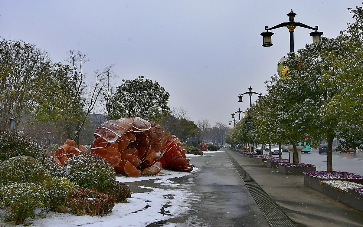 雪后大唐芙蓉园---贺 “一泓清泉”荣任自然风景星空(中国)版主