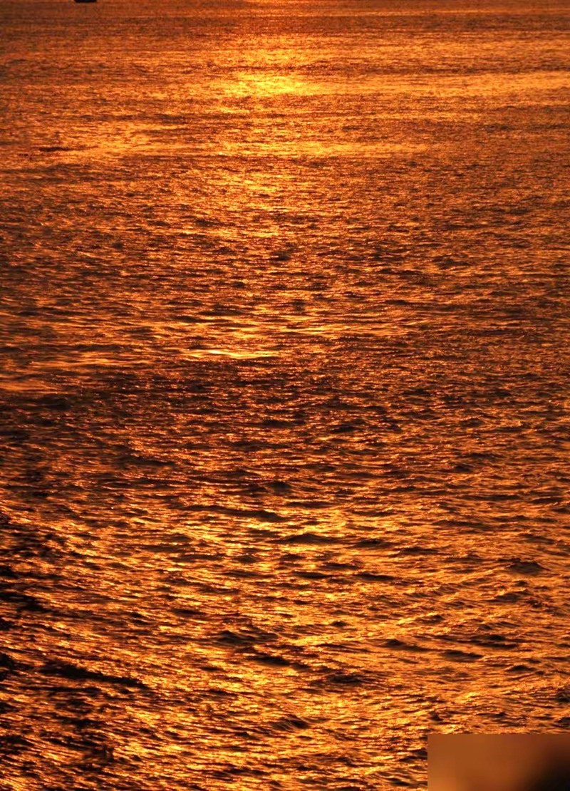 长沙三叉矶大桥日落红霞