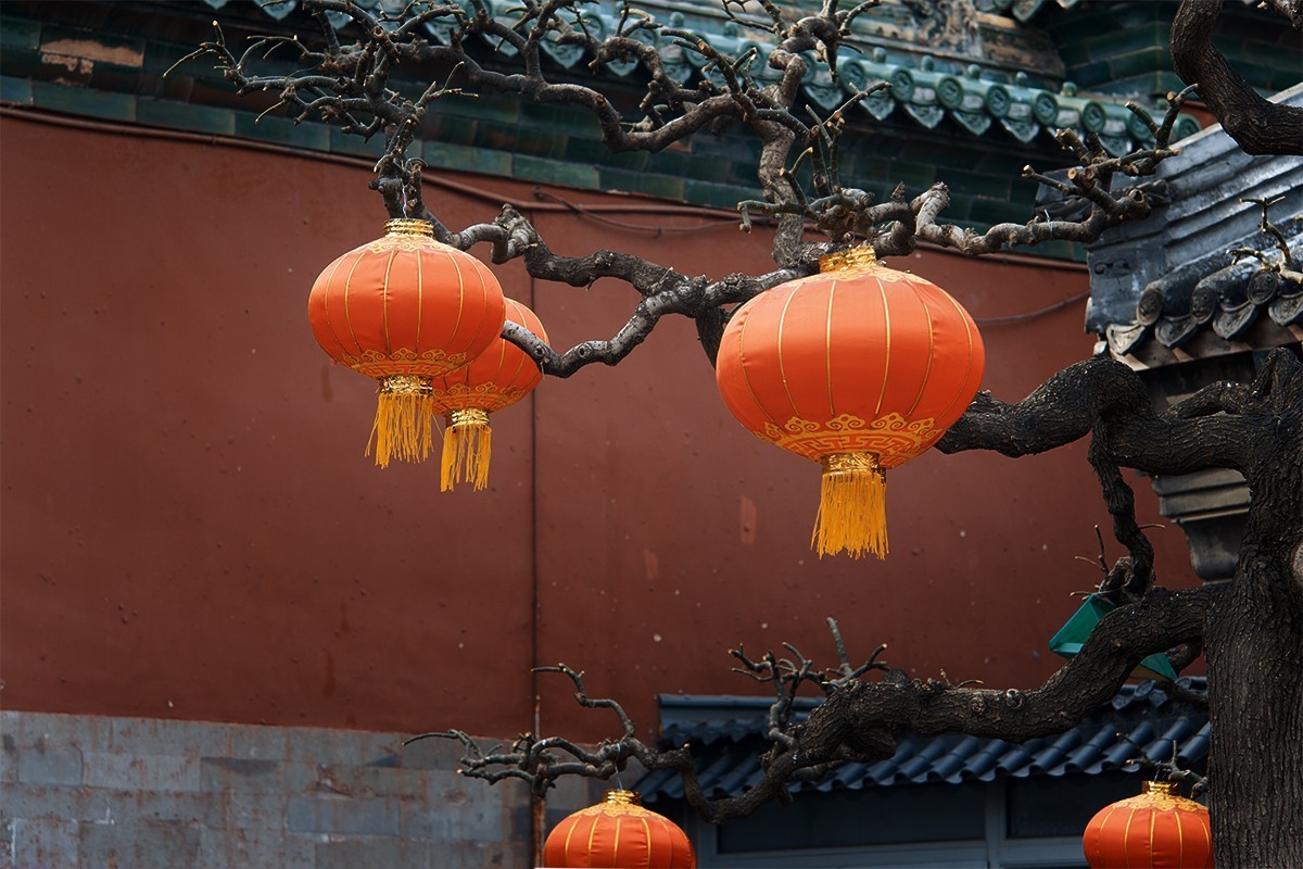 北海公园的红灯笼