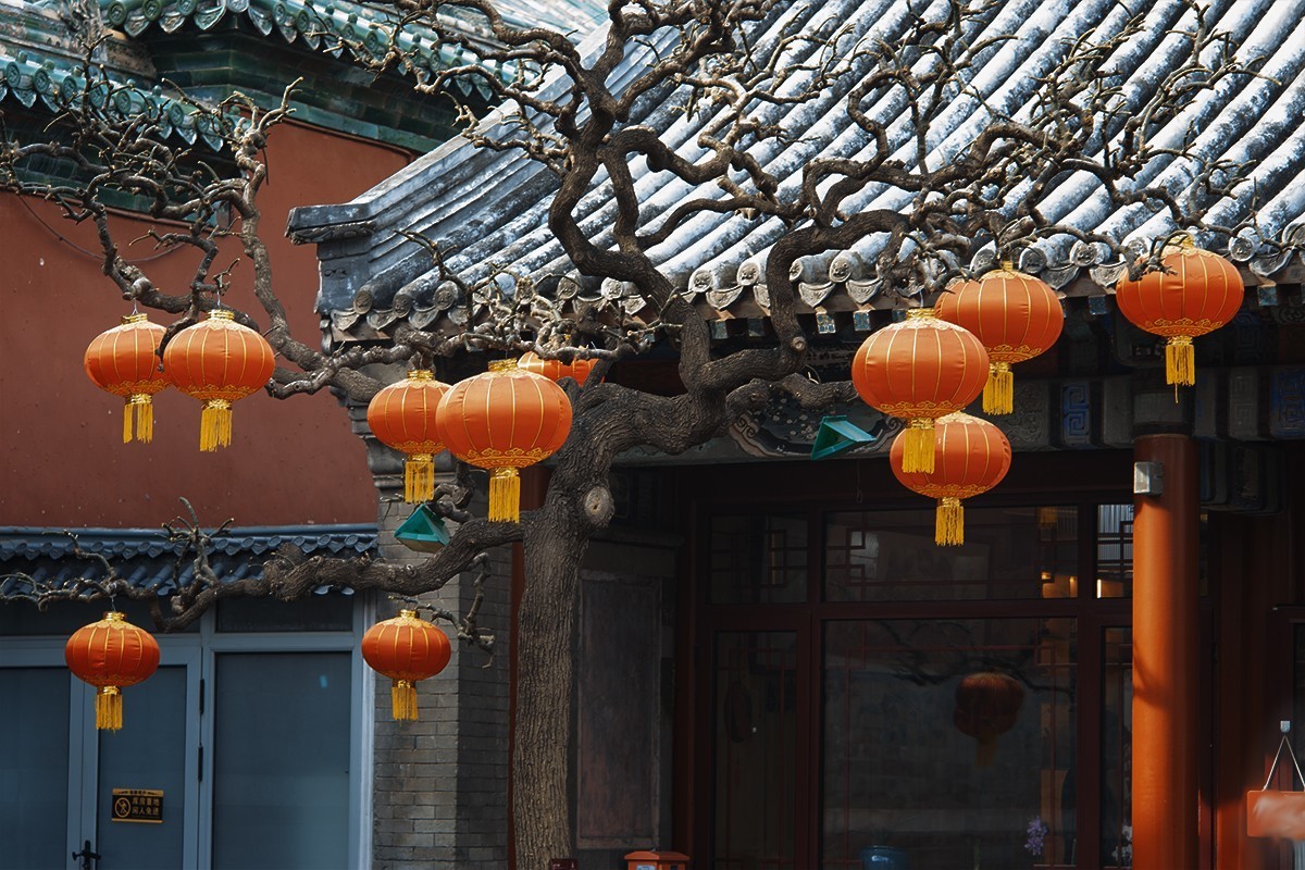 北海公园的红灯笼