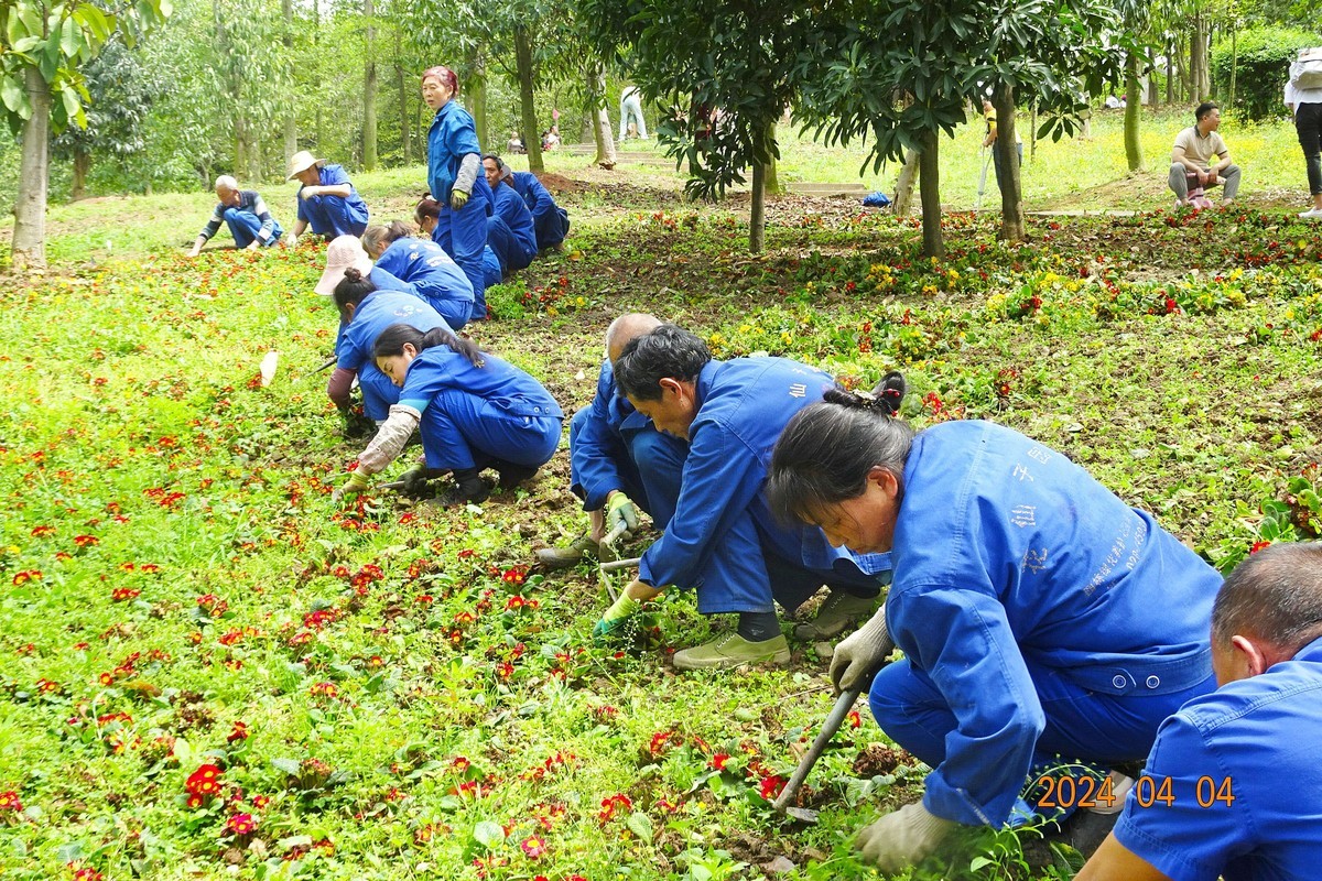 植物园辛勤地园丁