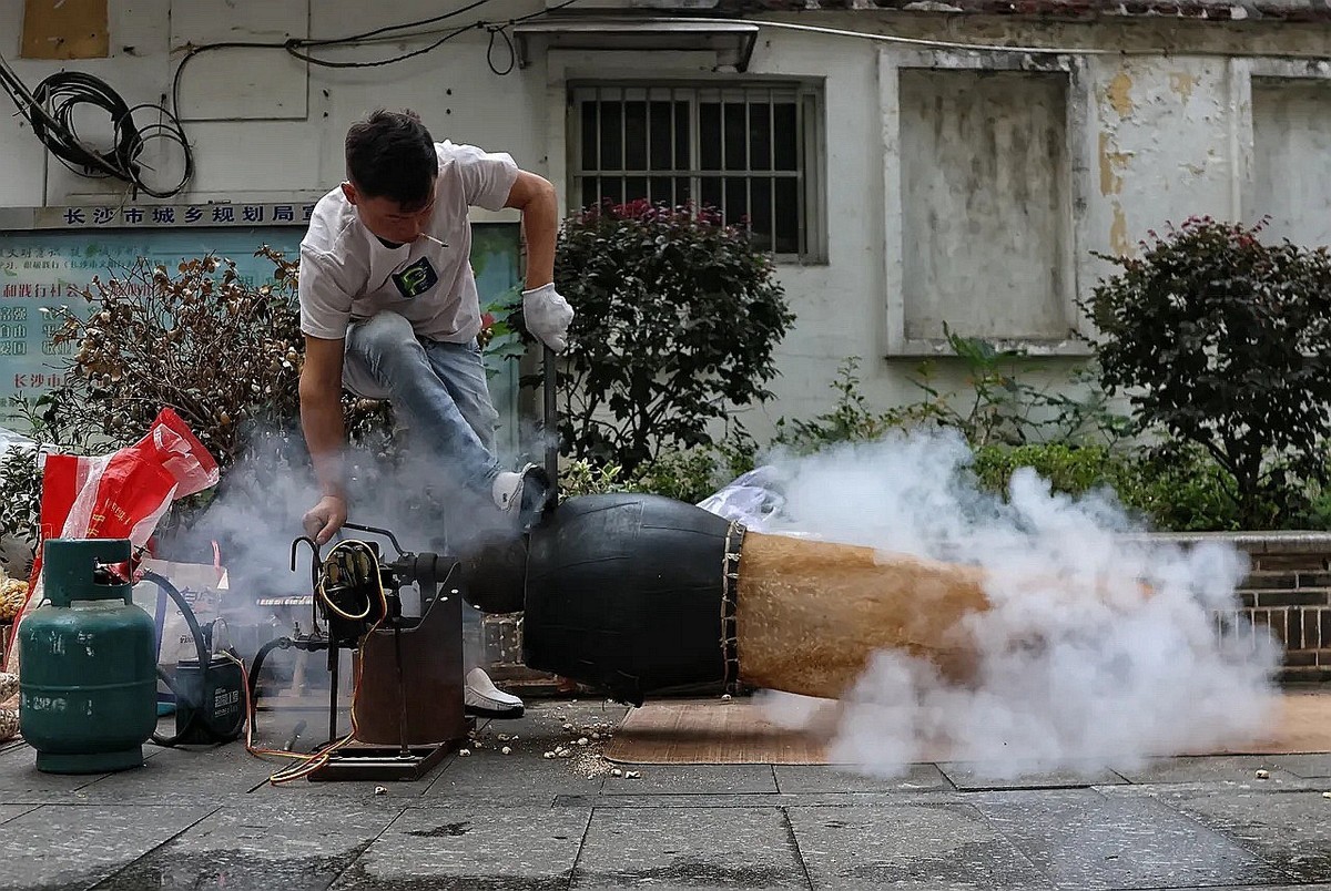街头抓拍--爆米花