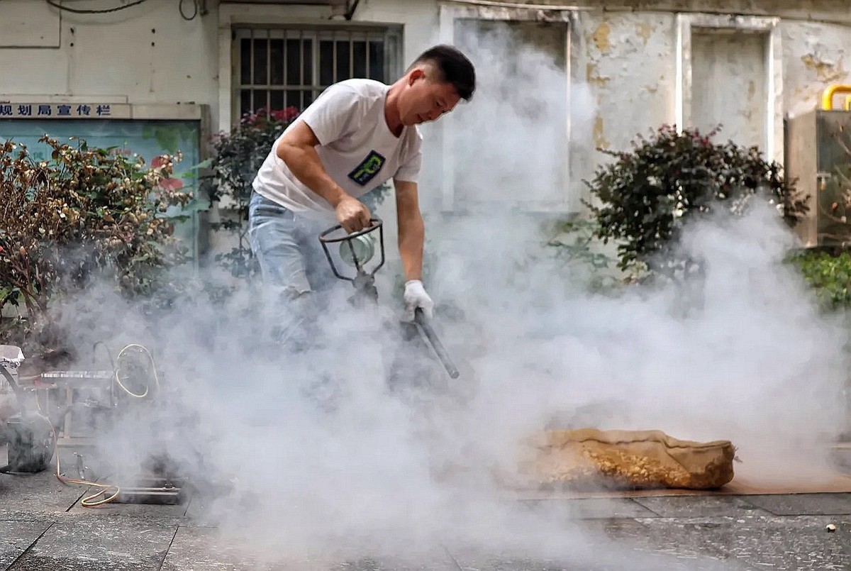 街头抓拍--爆米花