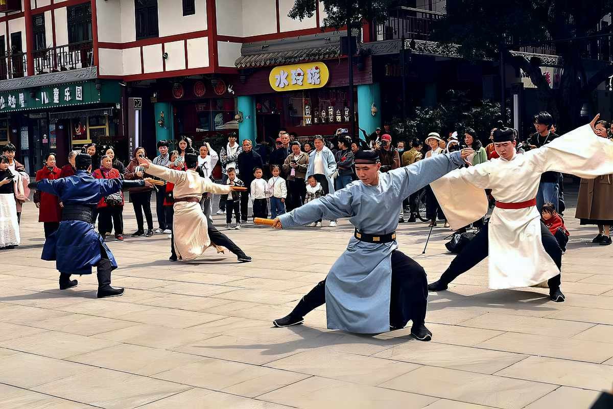 抓拍----成都罨画池广场文艺表演（一）