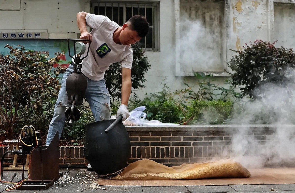 街头抓拍--爆米花