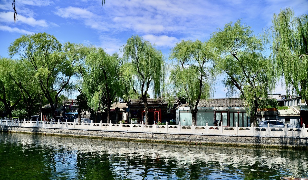 北京后海公园风景图片
