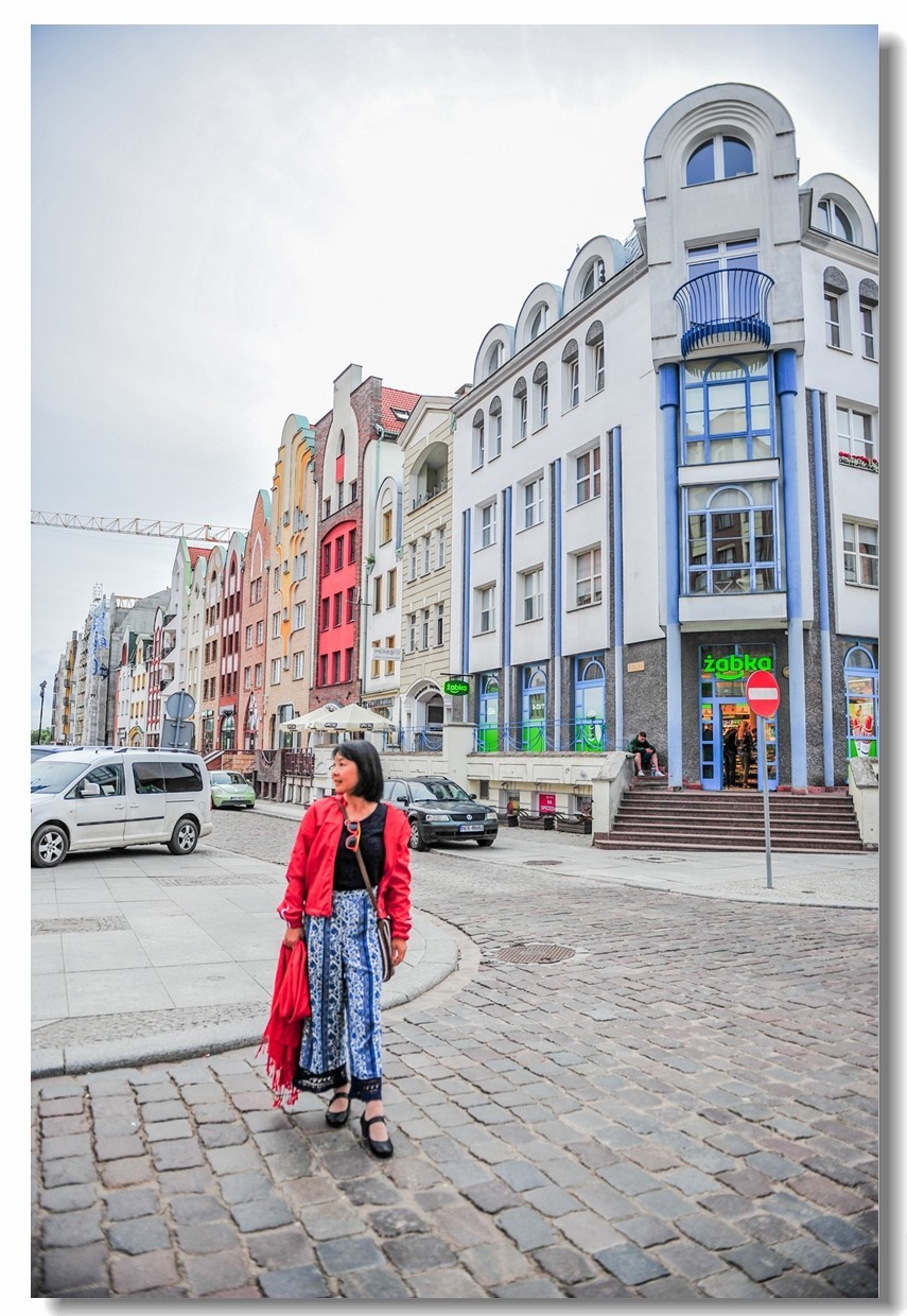 留影“埃尔布拉格城”（波兰）