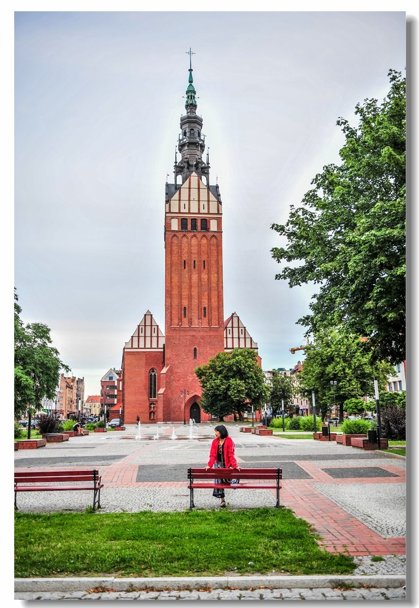 留影“埃尔布拉格城”（波兰）