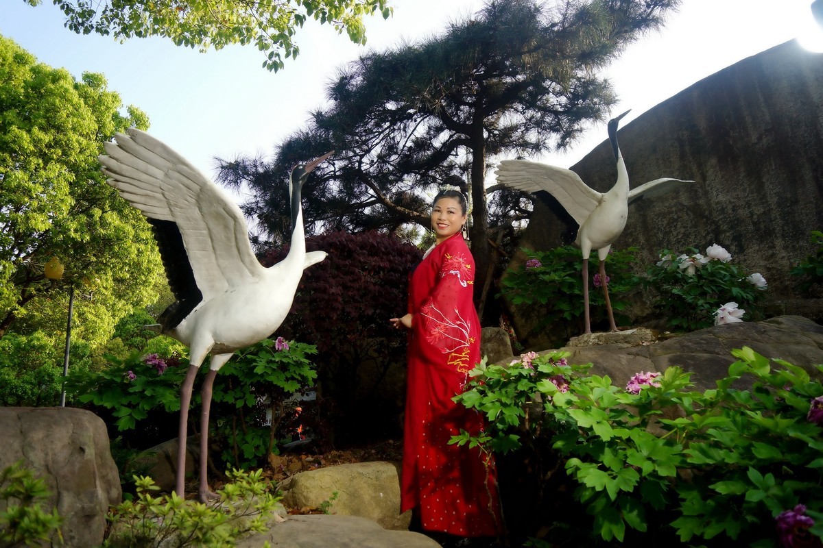 牡丹园的汉服美女！