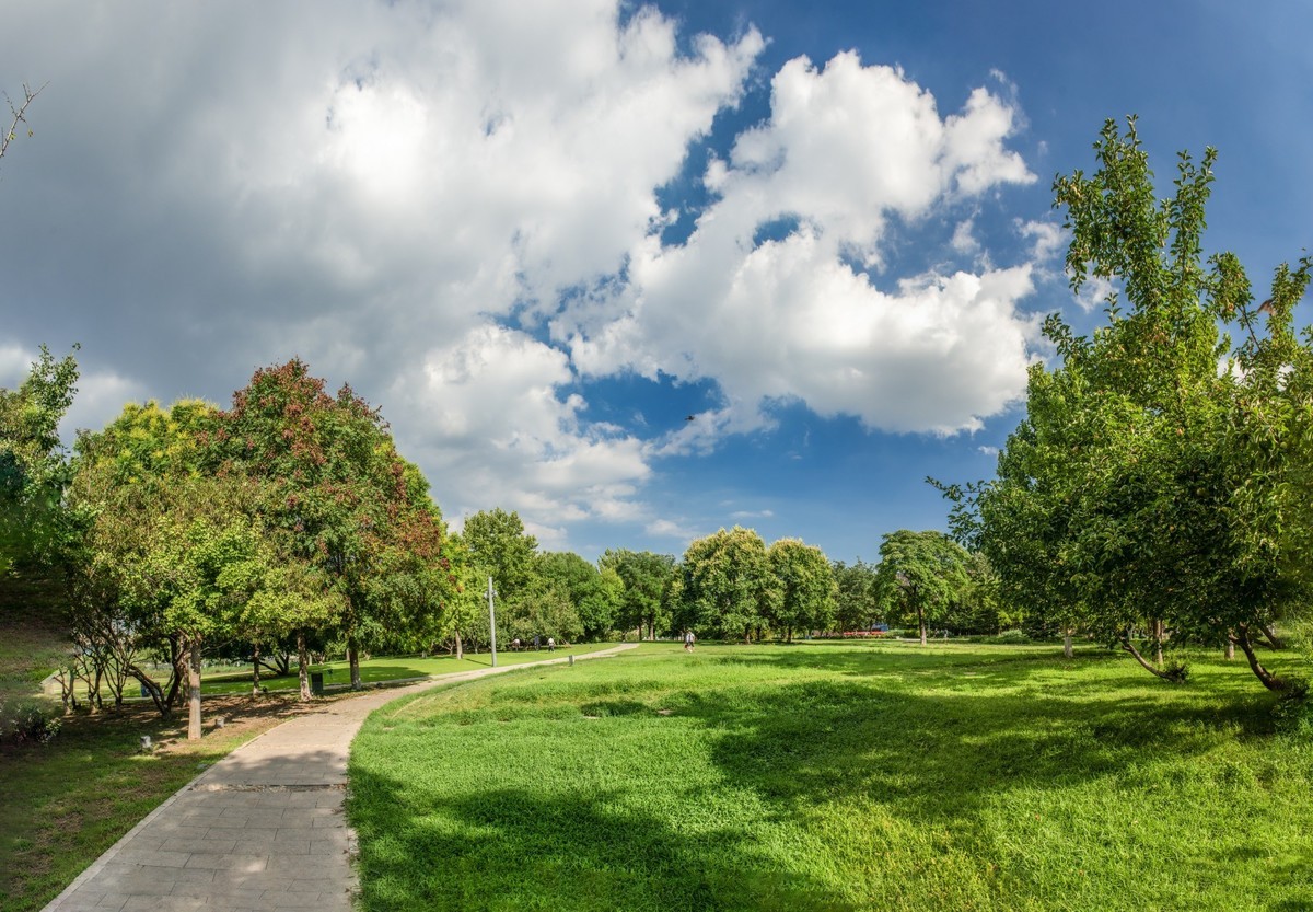 初秋的公园风光
