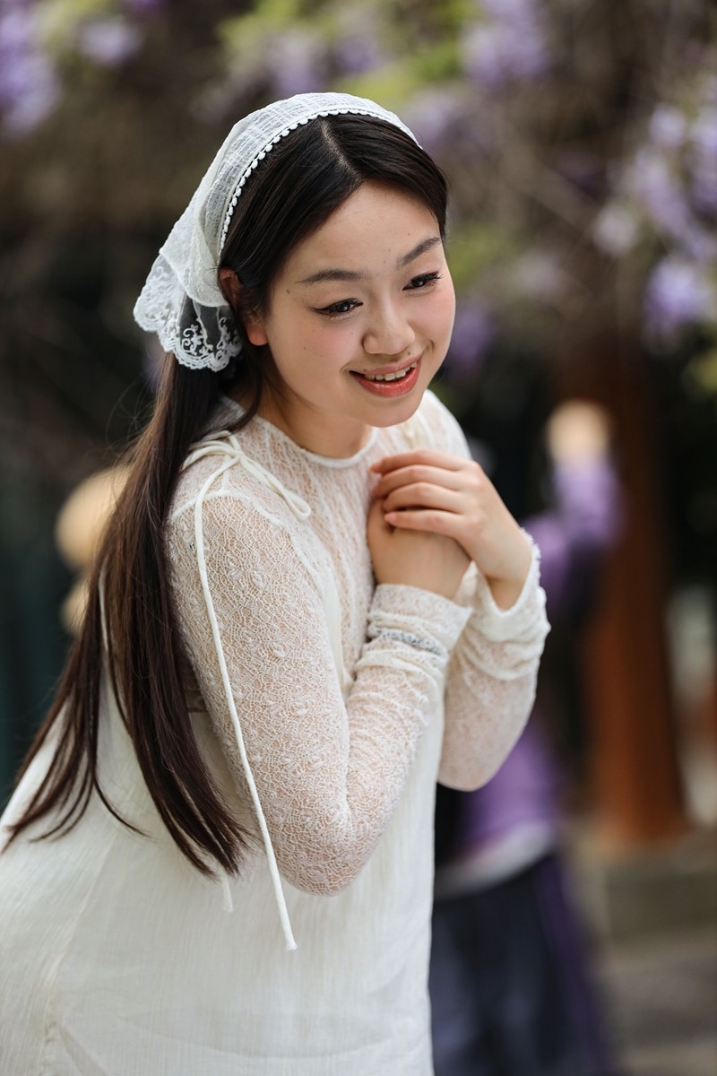 月湖公园紫腾花--45