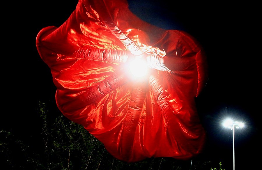 《不老松：纪实摄影》大美沧州系列報道：南川楼夜景！ (3)头回见到这能张能合的路灯！