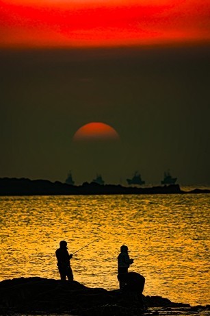 青岛太平角日出