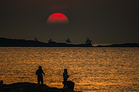 青岛太平角日出