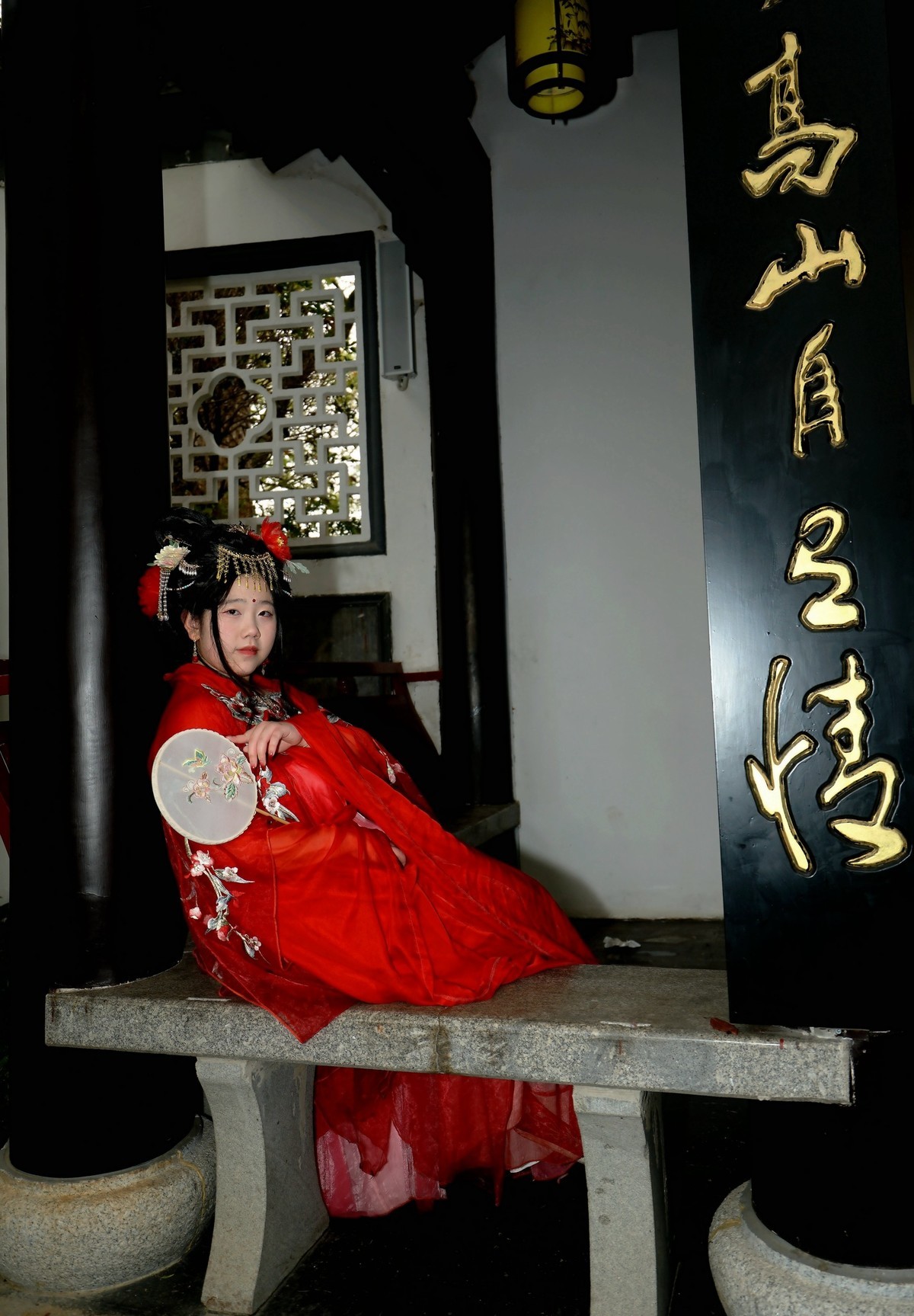 古琴台的古装美女！