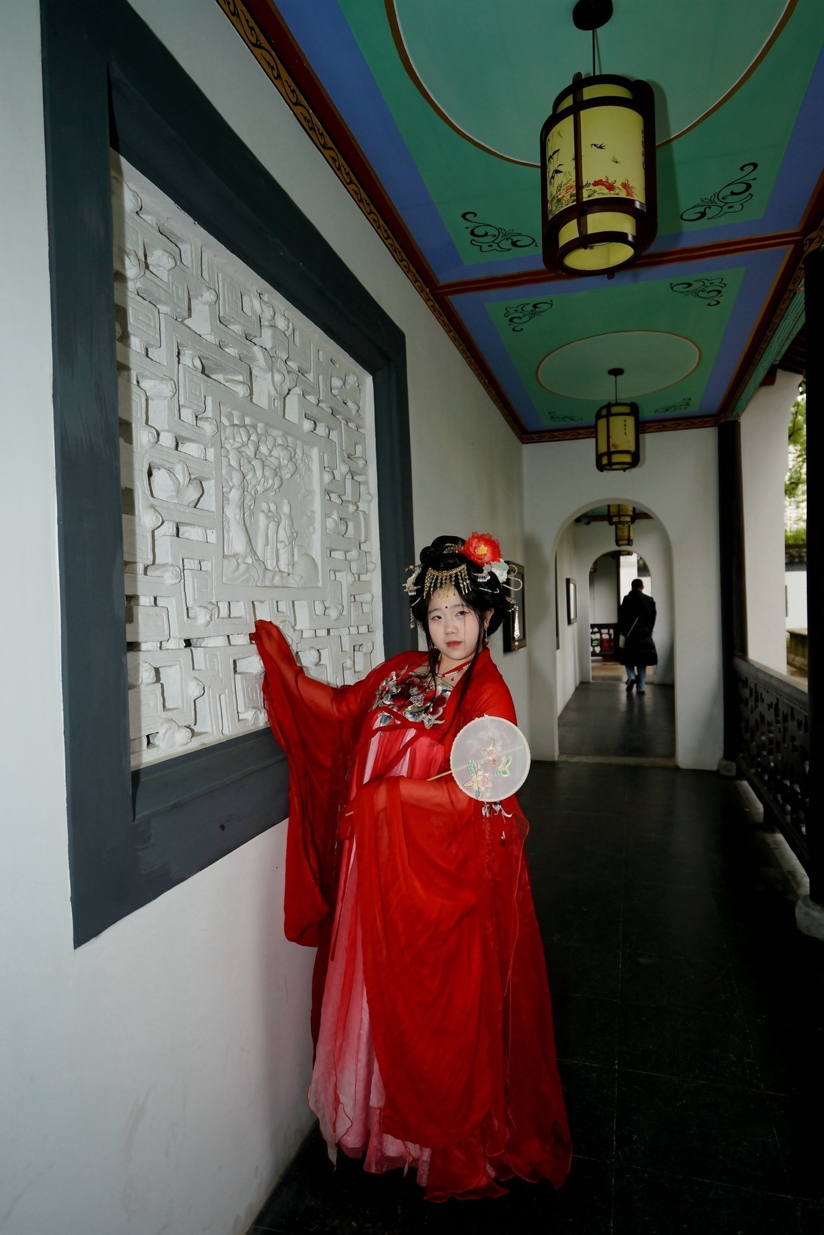 古琴台的古装美女！