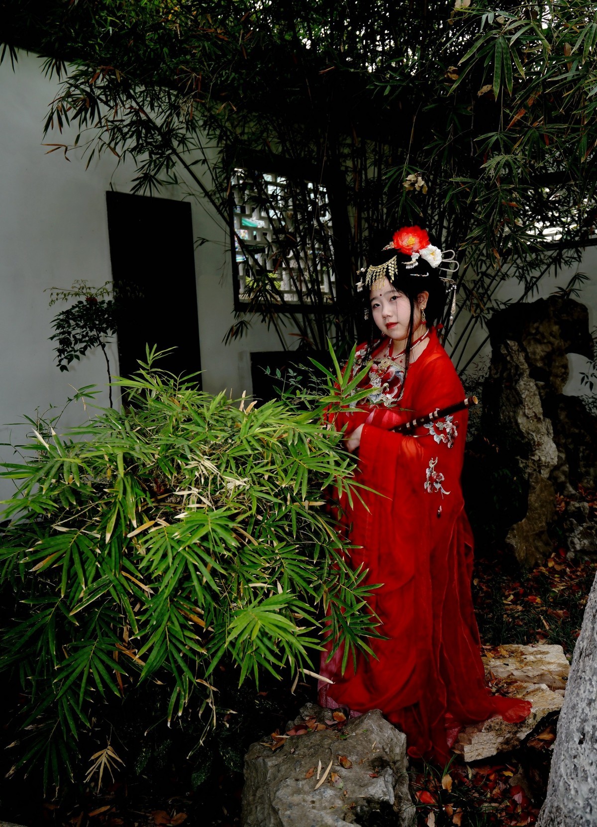 古琴台的古装美女！