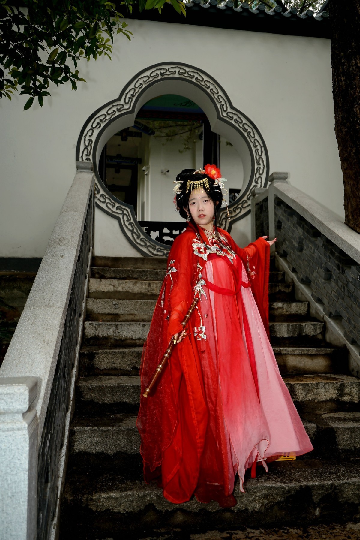 古琴台的古装美女！