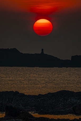 青岛太平角日出