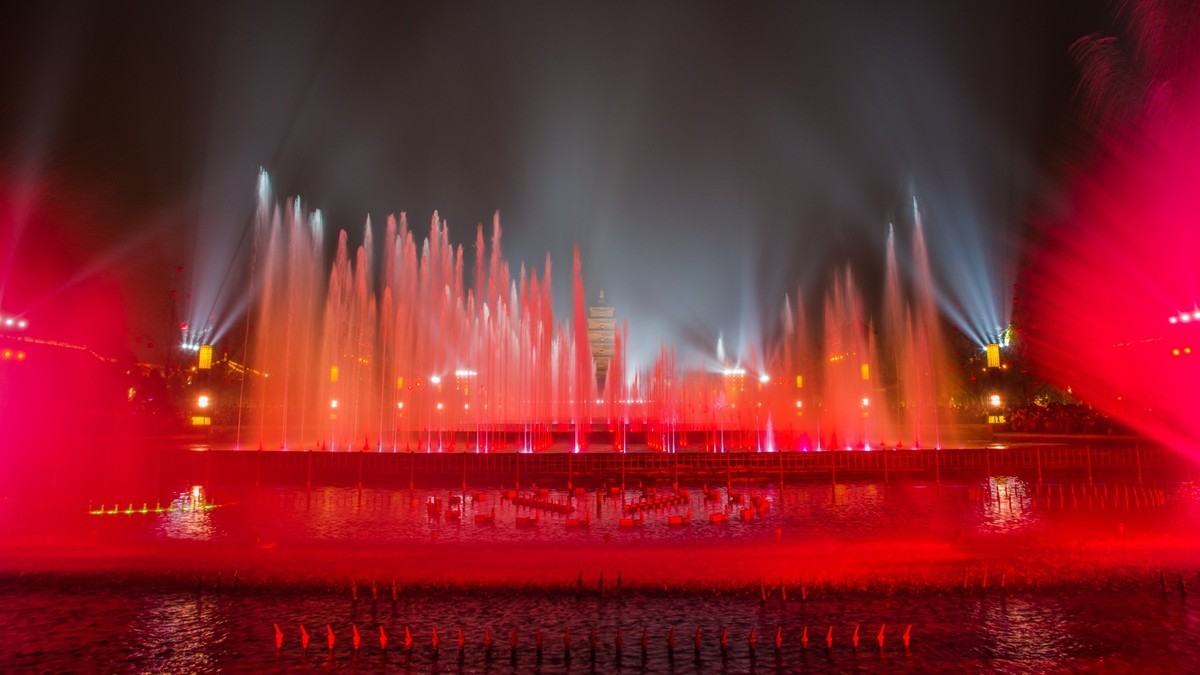 21.3川西行（三）-------西安大慈恩寺，大雁塔夜景