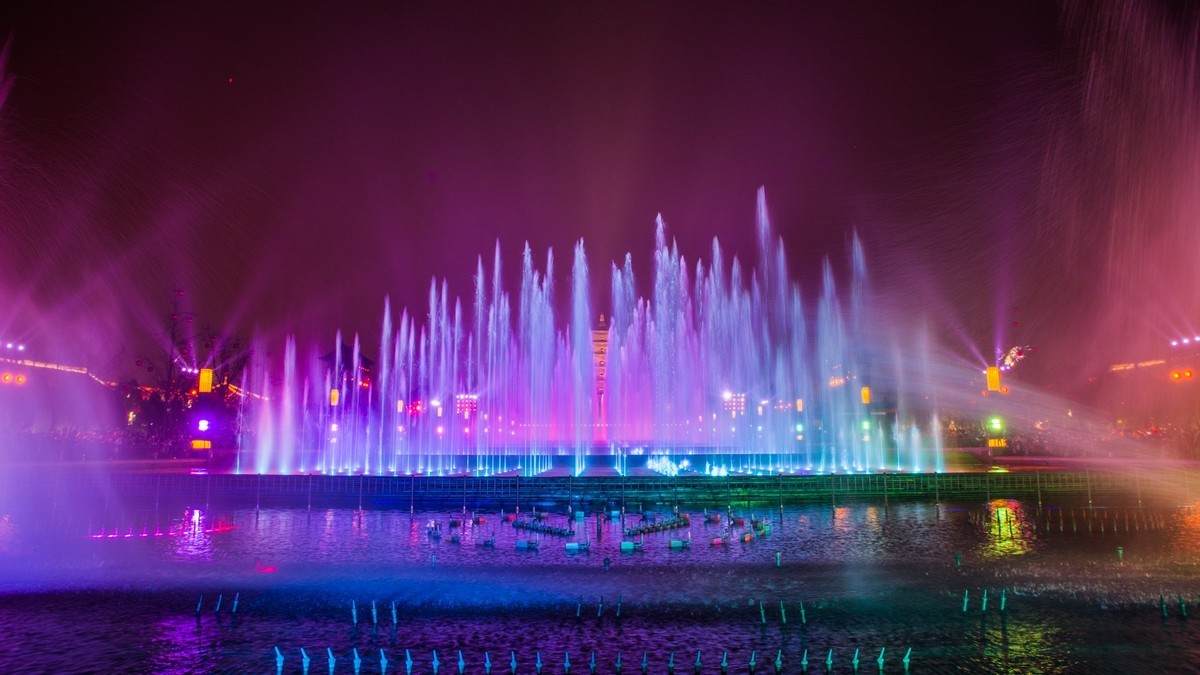 21.3川西行（三）-------西安大慈恩寺，大雁塔夜景