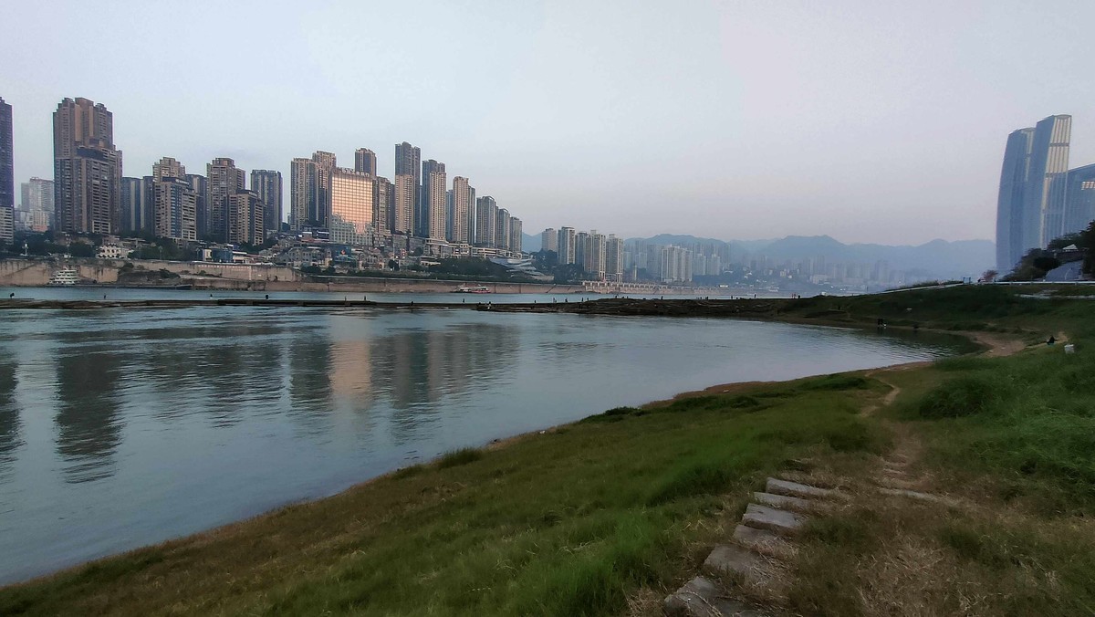 冬天的滨江公园