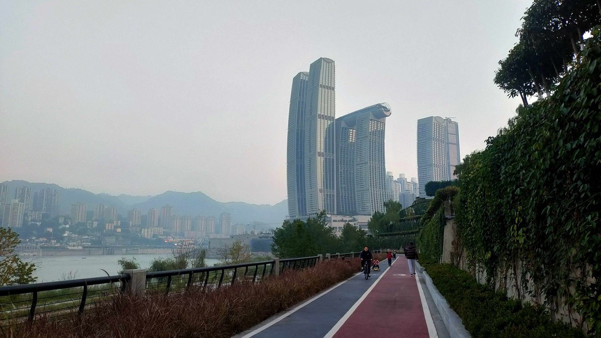 冬天的滨江公园