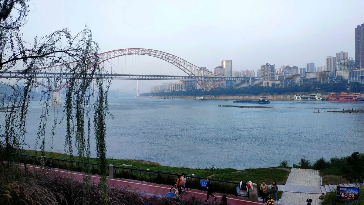 冬天的滨江公园