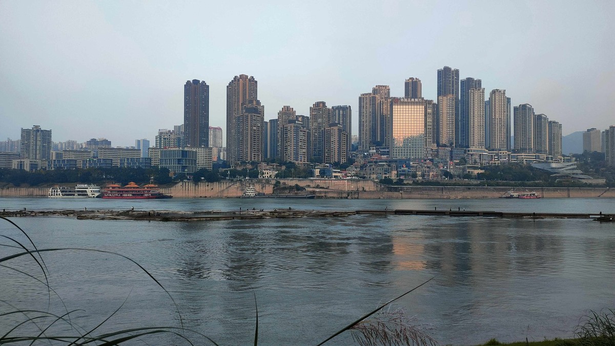 冬天的滨江公园