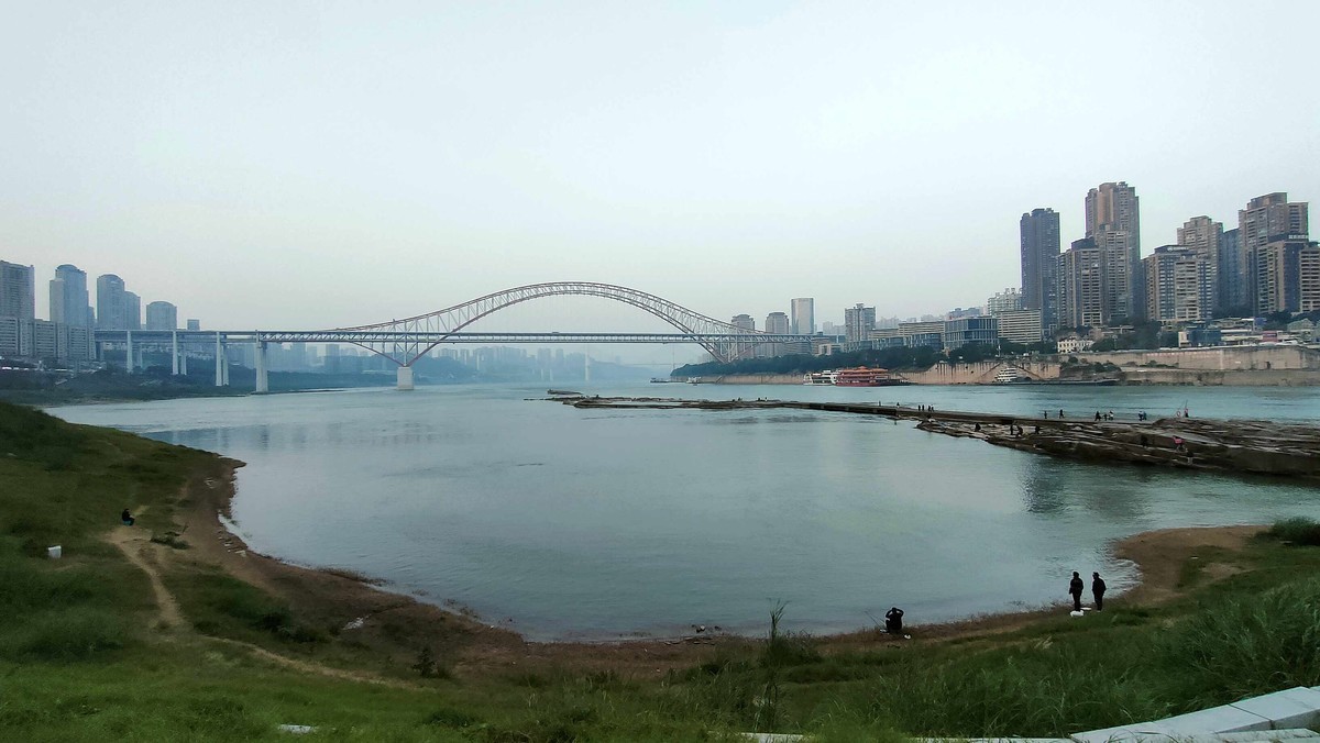 冬天的滨江公园