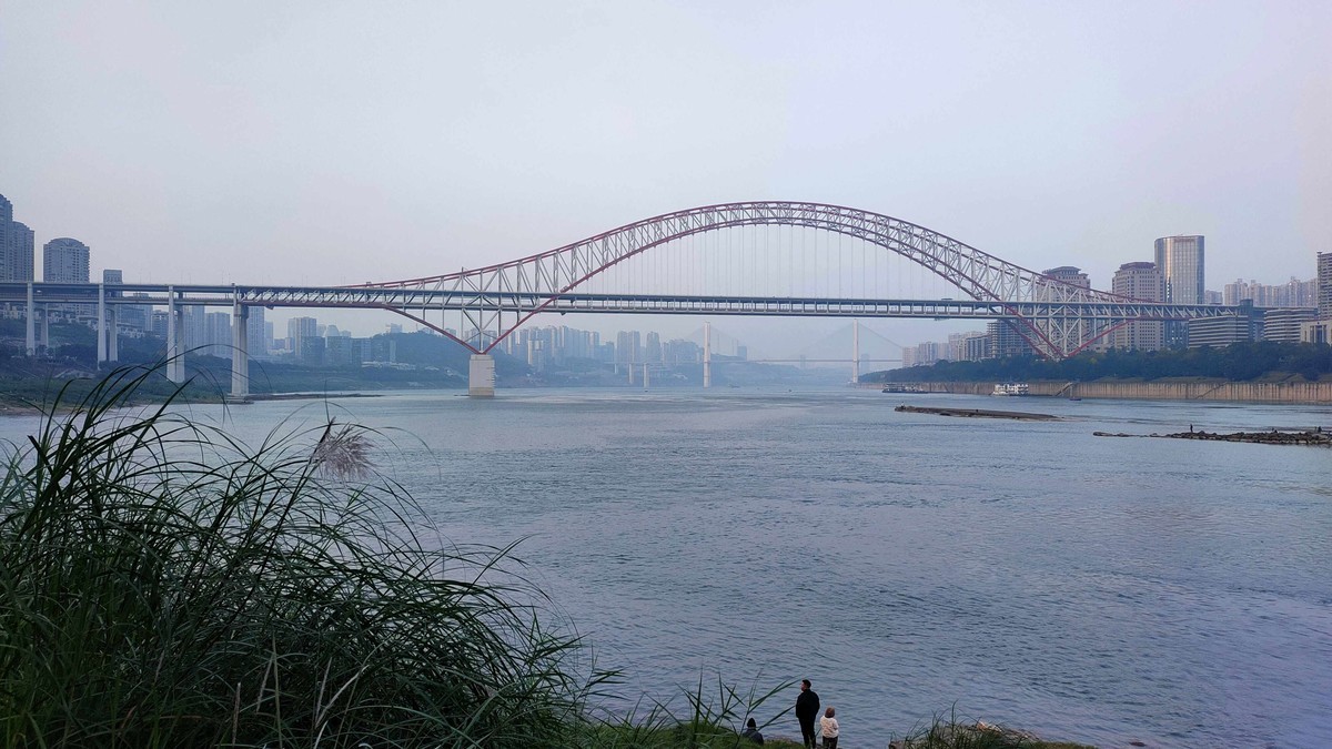 冬天的滨江公园