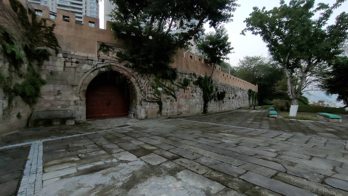 冬天的滨江公园