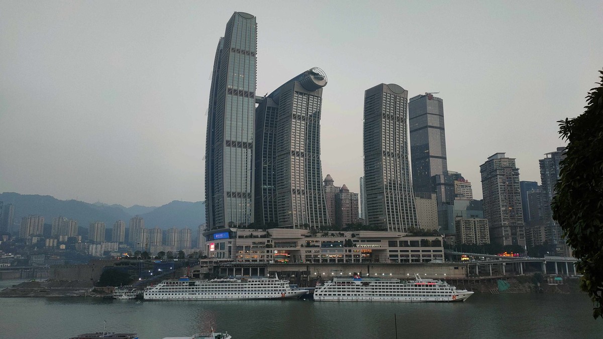 冬天的滨江公园