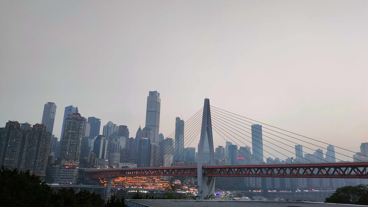 冬天的滨江公园