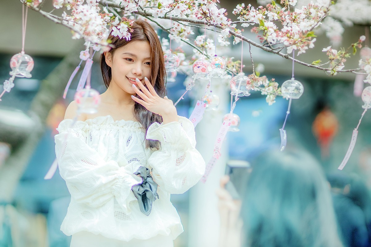 鼋头渚樱花美女蹭拍