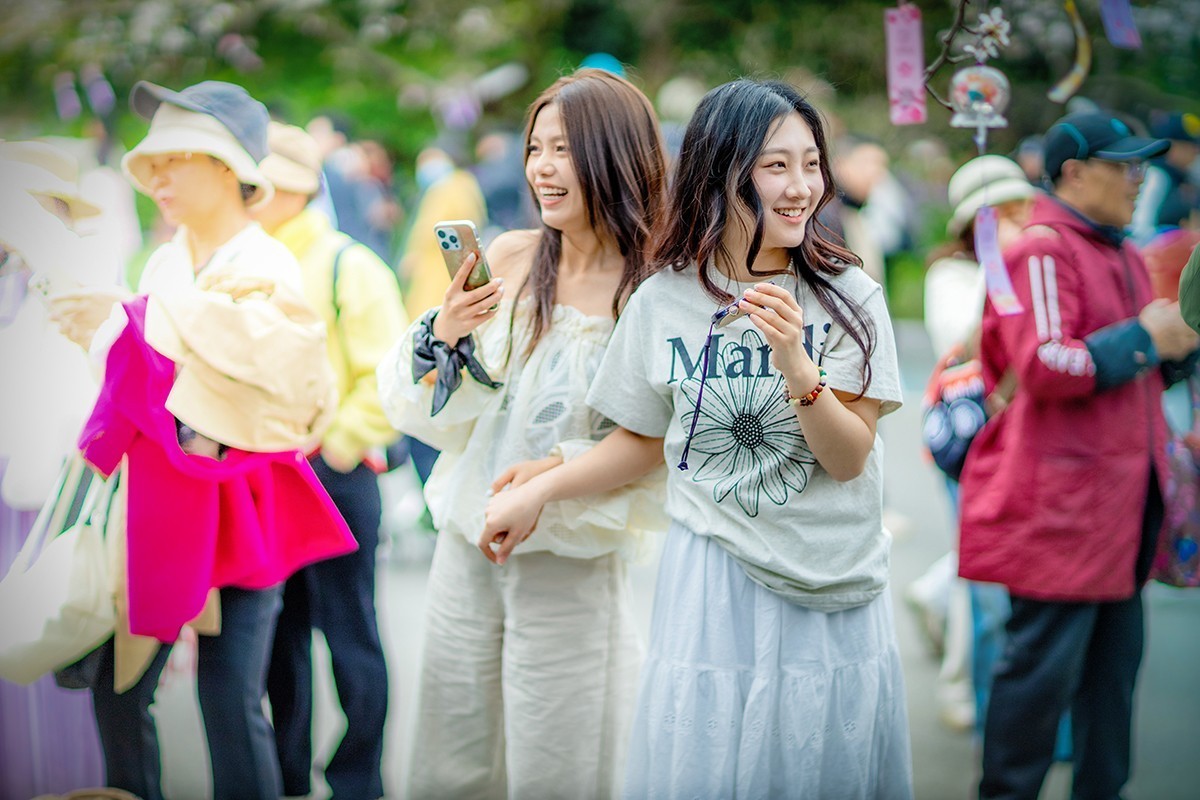 鼋头渚樱花美女蹭拍