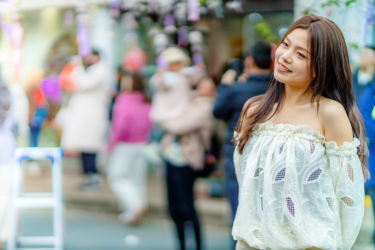 鼋头渚樱花美女蹭拍