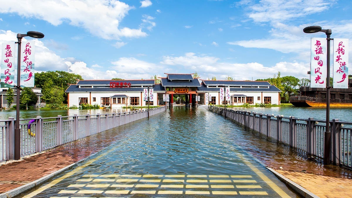 洪水中的茅浒水乡