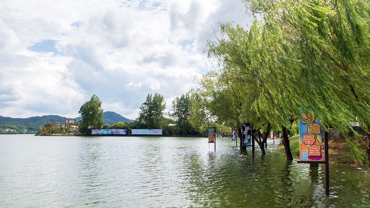 洪水中的茅浒水乡