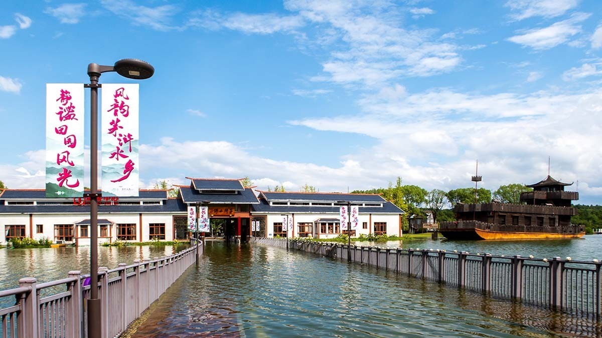 洪水中的茅浒水乡