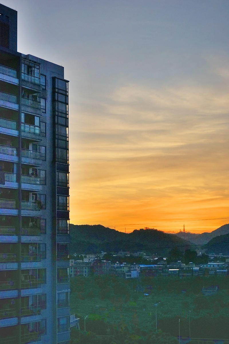 广州渔沙坦拍日出