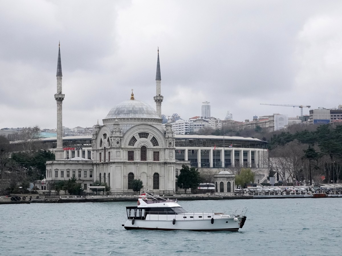 坐船欣赏博斯普鲁斯海峡两岸风光（伊斯坦布尔）