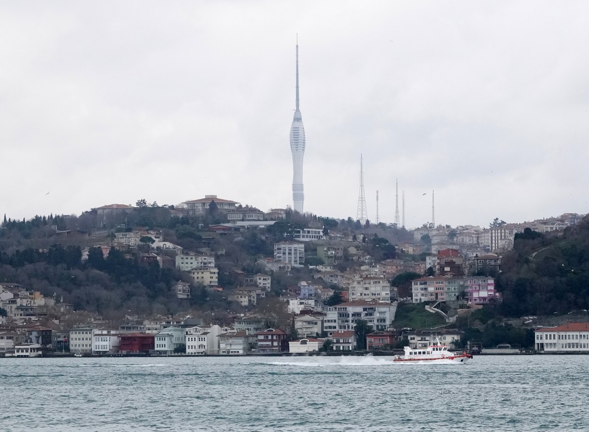 坐船欣赏博斯普鲁斯海峡两岸风光（伊斯坦布尔）