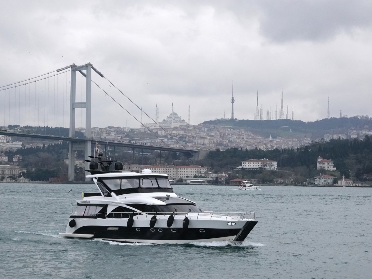 坐船欣赏博斯普鲁斯海峡两岸风光（伊斯坦布尔）