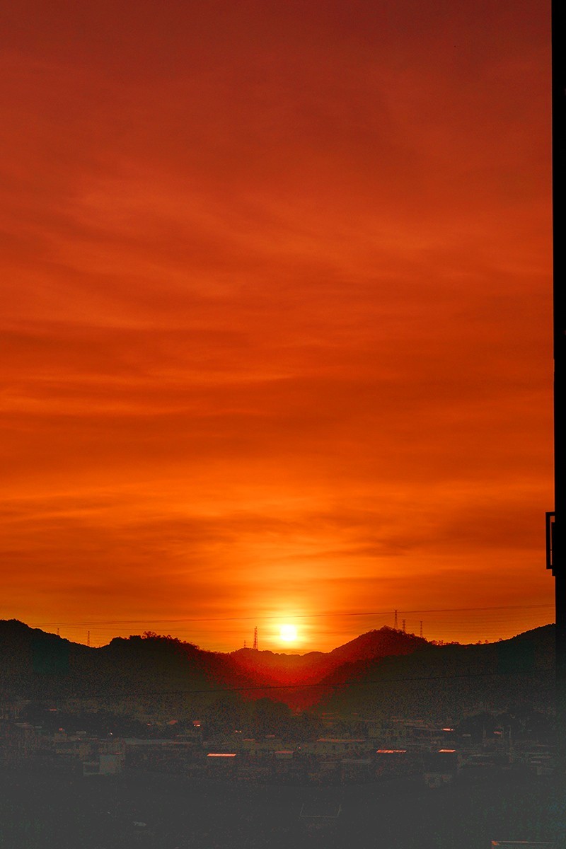 广州渔沙坦拍日出