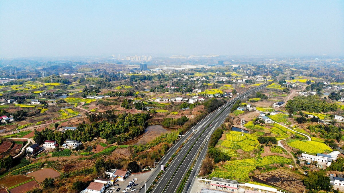 俯瞰川南自贡田园风光