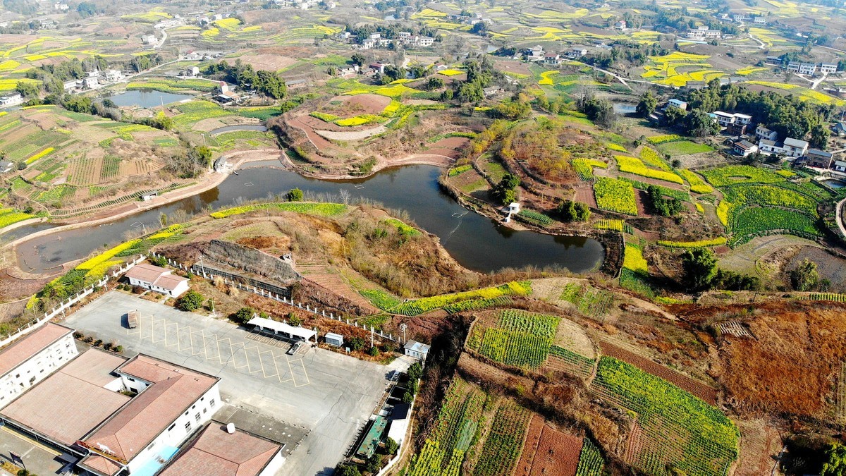 俯瞰川南自贡田园风光