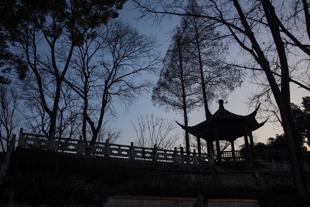 徽州古城冬季清晨