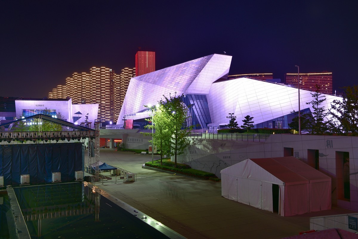 长沙滨江文化园夜景
